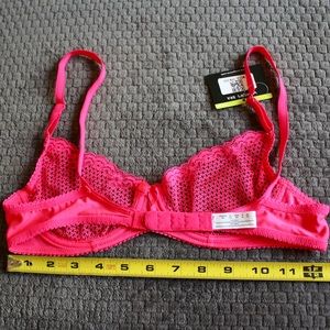 NWT Hot Pink Demi Lace Underwire Shelf Bra